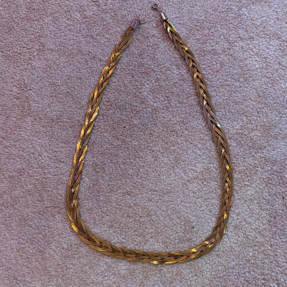 braided gold necklace chain